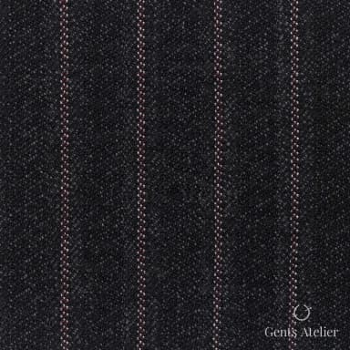 Костюмная ткань Marzoni 601 - 296 / 1200 — Антрацит / Светло-серый, оконная клетка, 82% шерсть, 18% шёлк
