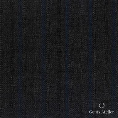 Костюмная ткань Marzoni 607 - 854 / 1000 — Серый / Emerald green, полоса, 100% шерсть