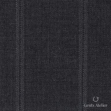 Костюмная ткань Marzoni 607 - 881 / 1000 — Антрацит, полоса, 100% шерсть