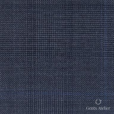 Костюмная ткань Marzoni 618 - 362 / 1200 — Синий, оконная клетка, 100% шерсть