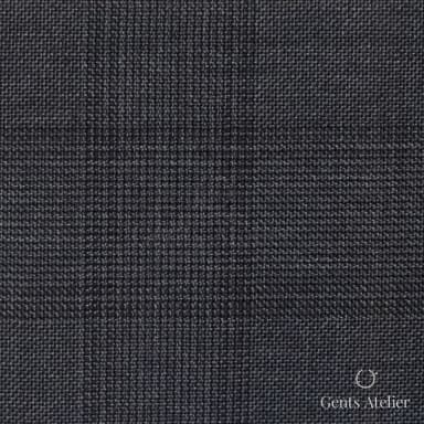 Костюмная ткань Marzoni 618 - 363 / 1200 — Серый, оконная клетка, 100% шерсть