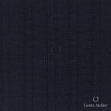 Костюмная ткань Marzoni 618 - 400 / 1200 — Тёмно-синий, полоса, 100% шерсть