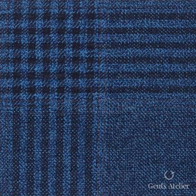 Костюмная ткань Marzoni 600 - 482 / 1000 — Синий / Тёмно-синий, клетка, 100% шерсть