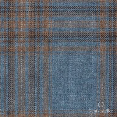 Костюмная ткань Marzoni 600 - 705 / 1000 — Зелёный / Tan, оконная клетка, 100% шерсть