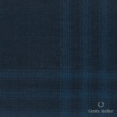 Костюмная ткань Marzoni 600 - 710 / 1000 — Bottle / Зелёный, оконная клетка, 100% шерсть