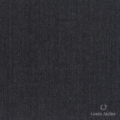 Костюмная ткань Marzoni 609 - 862 / 1000 — Антрацит, ёлочка, 100% шерсть