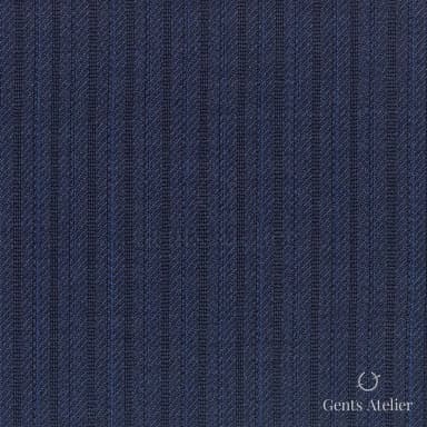 Костюмная ткань Marzoni 609 - 872 / 1000 — Тёмно-синий / Синий, полоса, 100% шерсть