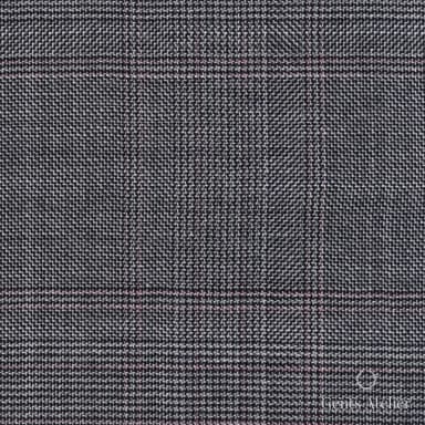 Костюмная ткань Marzoni 609 - 876 / 1000 — Серый / Pink, оконная клетка, 100% шерсть