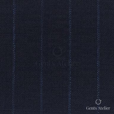 Костюмная ткань Marzoni 621 - 120 / 900 — Тёмно-синий, полоса, 100% шерсть