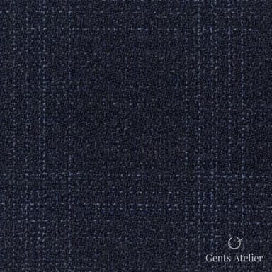 Костюмная ткань Marzoni 622 - 035 / 800 — Тёмно-синий / Синий, оконная клетка, 100% шерсть