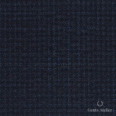 Костюмная ткань Marzoni 721 - 124 / 900 — Тёмно-синий, оконная клетка, 100% шерсть
