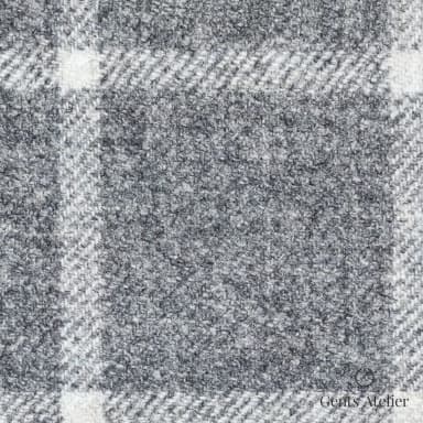 Костюмная ткань Marzoni 641 - 147 / 900 — Серый / Белый, клетка, 100% шерсть