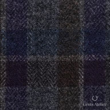 Костюмная ткань Marzoni 651 - 021 / 1200 — Коричневый / Фиолетовый, клетка, 90% шерсть, 10% кашемир