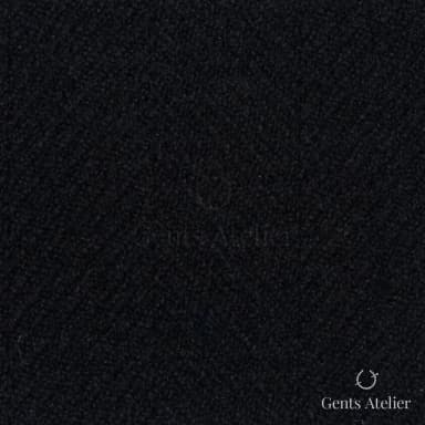 Костюмная ткань Marzoni 662 - 021 / 2200 — Чёрный, ёлочка, 90% шерсть, 10% кашемир