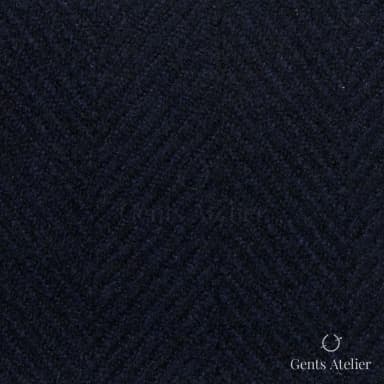 Костюмная ткань Marzoni 662 - 022 / 2200 — Тёмно-синий, ёлочка, 90% шерсть, 10% кашемир