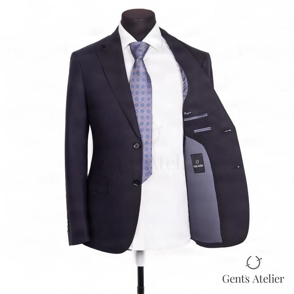 Костюм-двойка серого цвета из шерсти Vitale Barberis Canonico