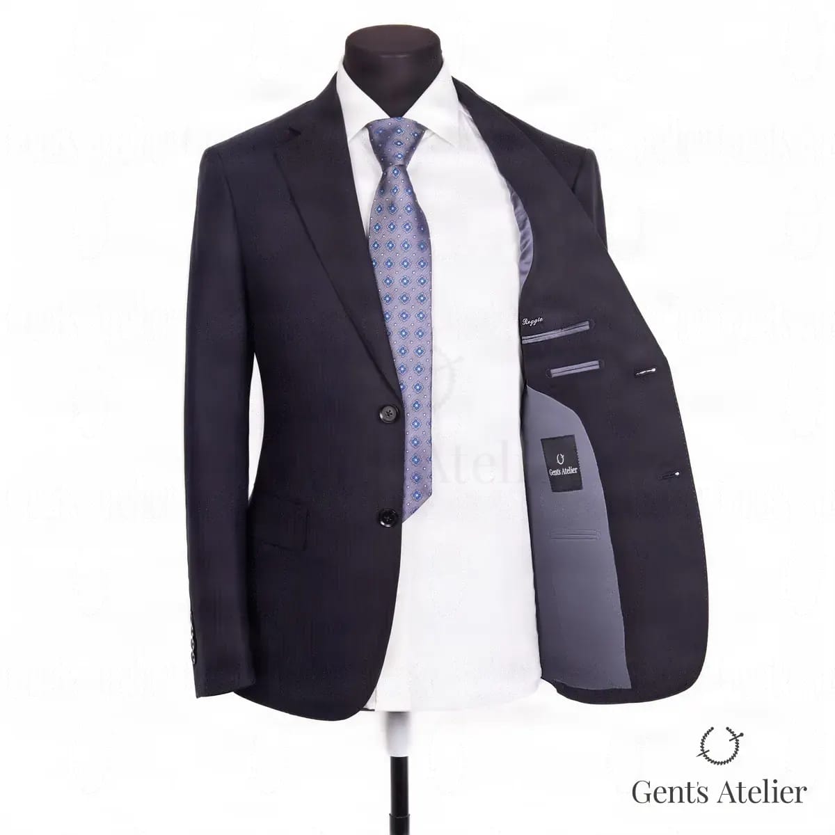 Костюм-двойка серого цвета из шерсти Vitale Barberis Canonico - Спереди
