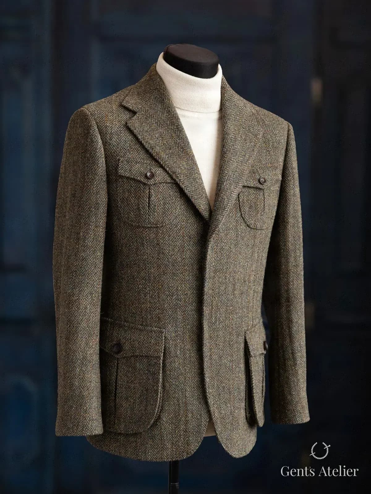 Охотничий пиджак из твида Harris Tweed