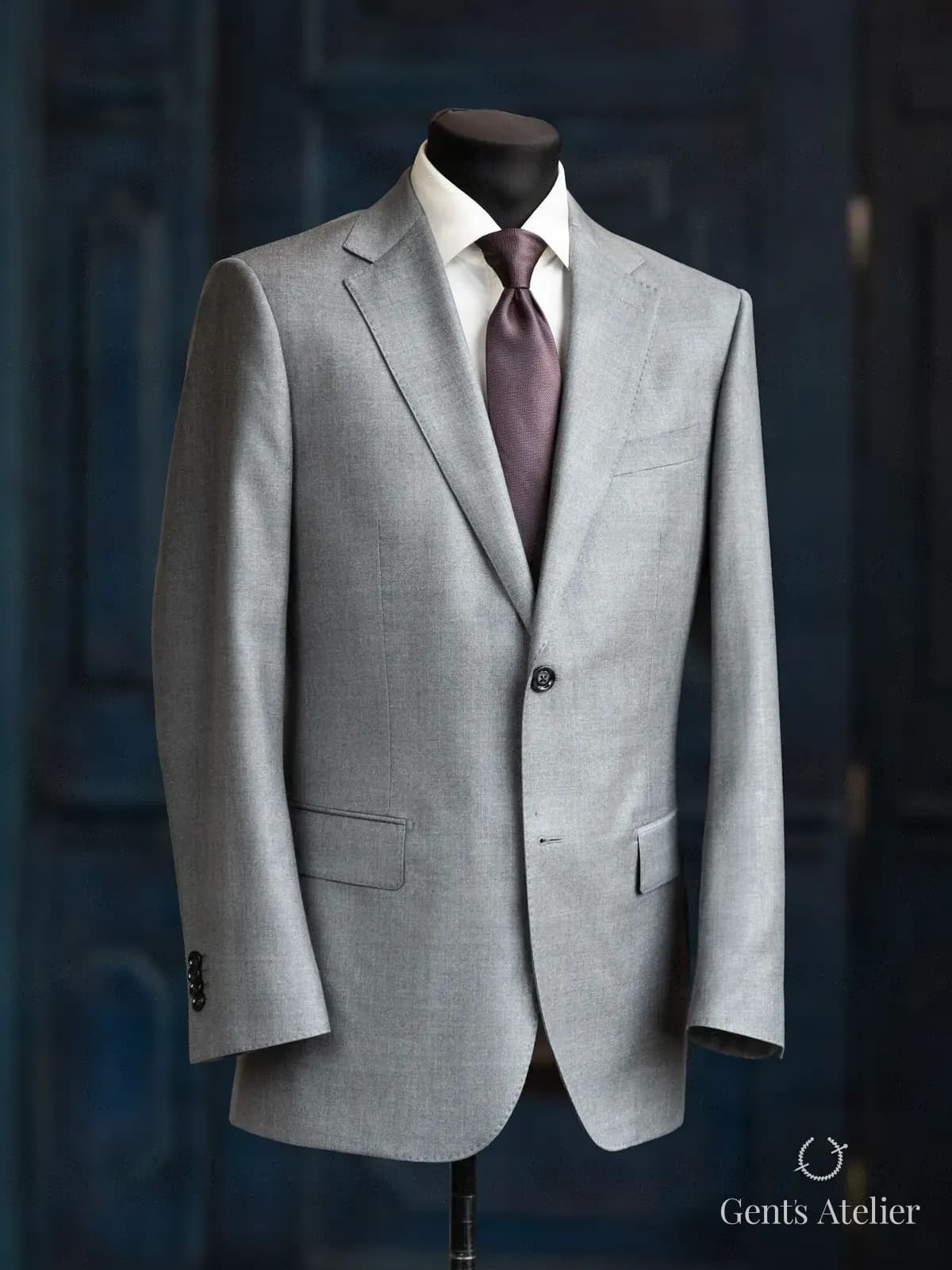 Серый костюм-двойка из шерсти Vitale Barberis Canonico